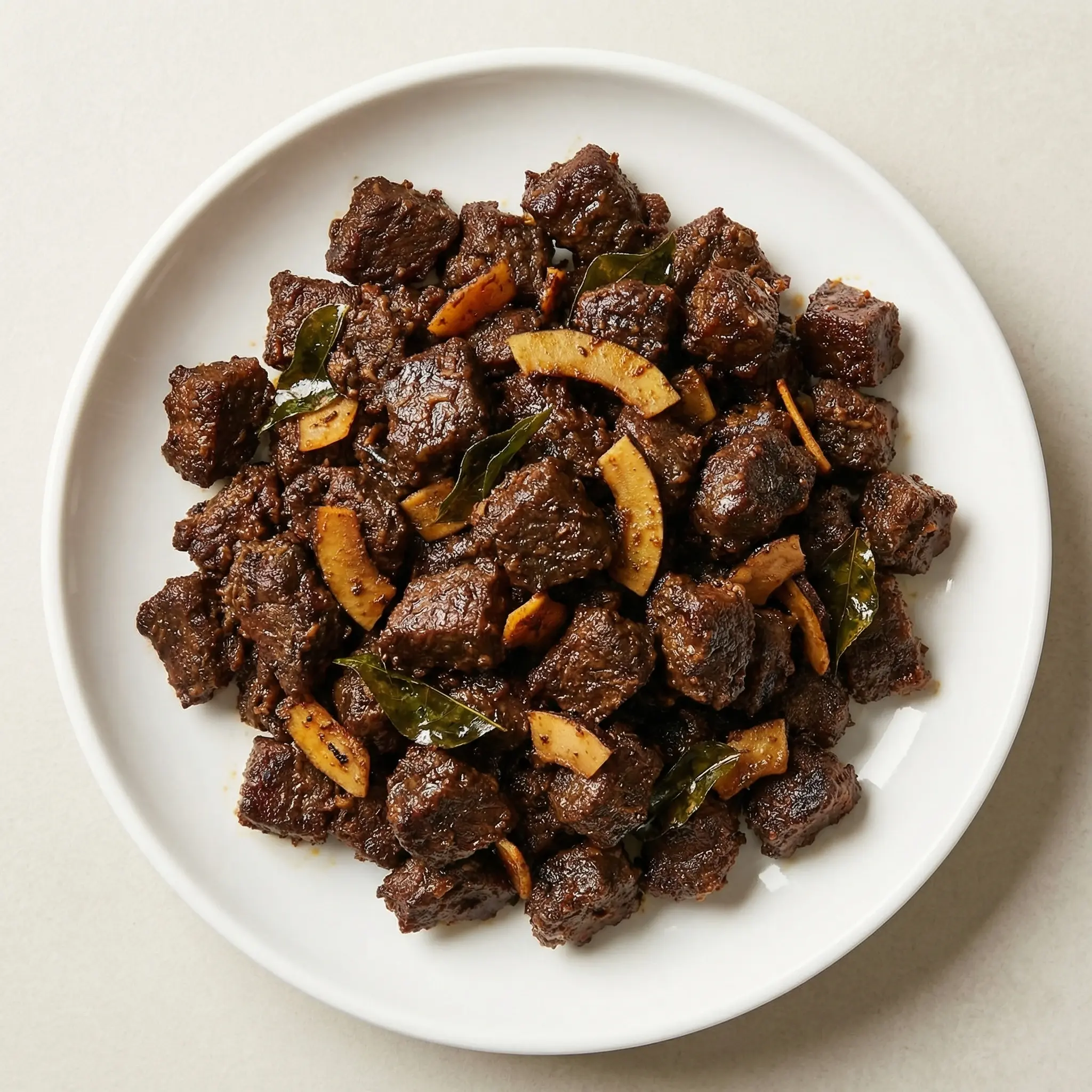 Beef Coconut Fry - Kerala beef fry with coconut at Olive South Indian Cuisine Calgary