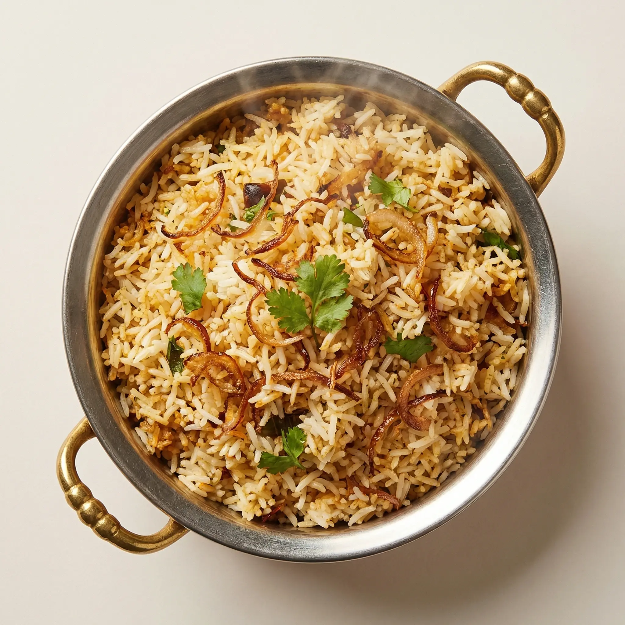 Chicken Biryani - aromatic South Indian rice dish at Olive South Indian Cuisine Calgary